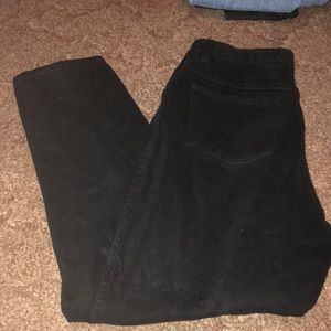 Black velvet jeans